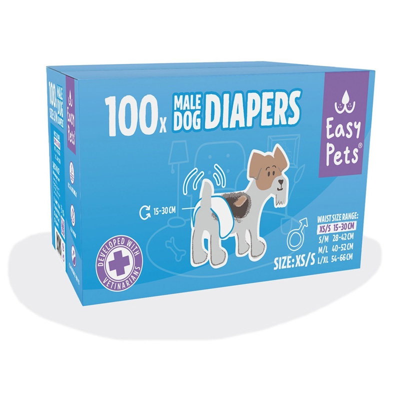 Easypets Hondenluiers Reu S/M 100 St