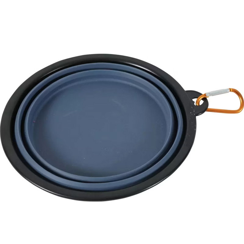 Zolux Bvk Voerbak Opvouwbaar Siliconen Blauw 13 Cm 450 Ml