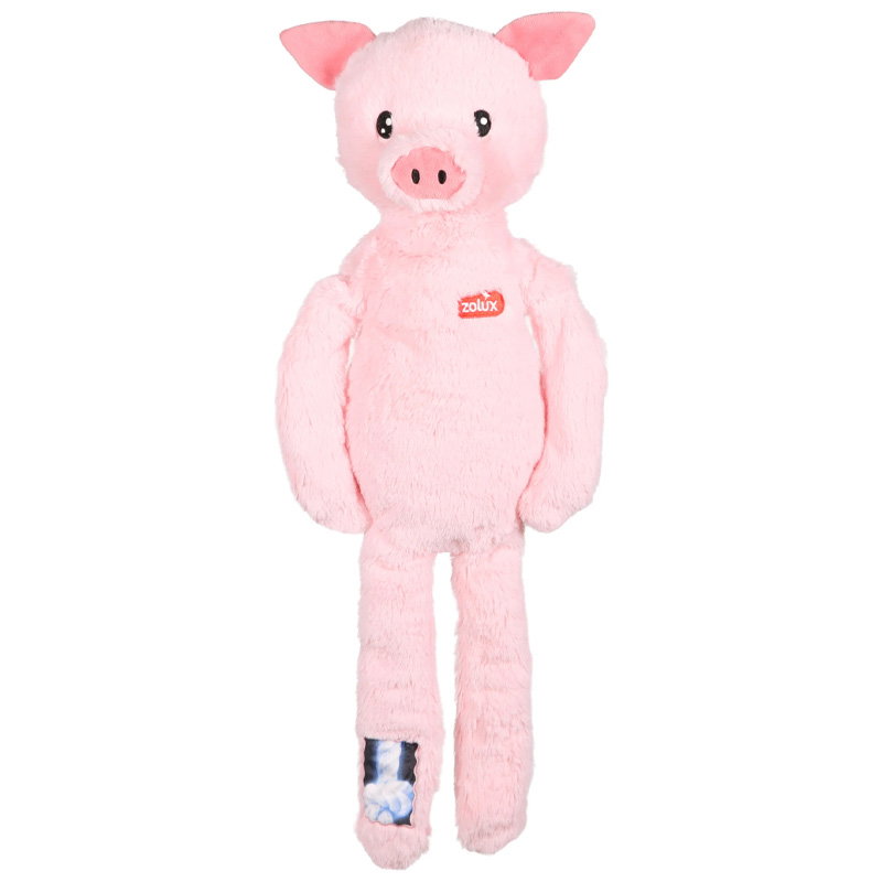Zolux Furry Farm Varken Jason Pluche Met Touw Roze 34X17,5X6 Cm