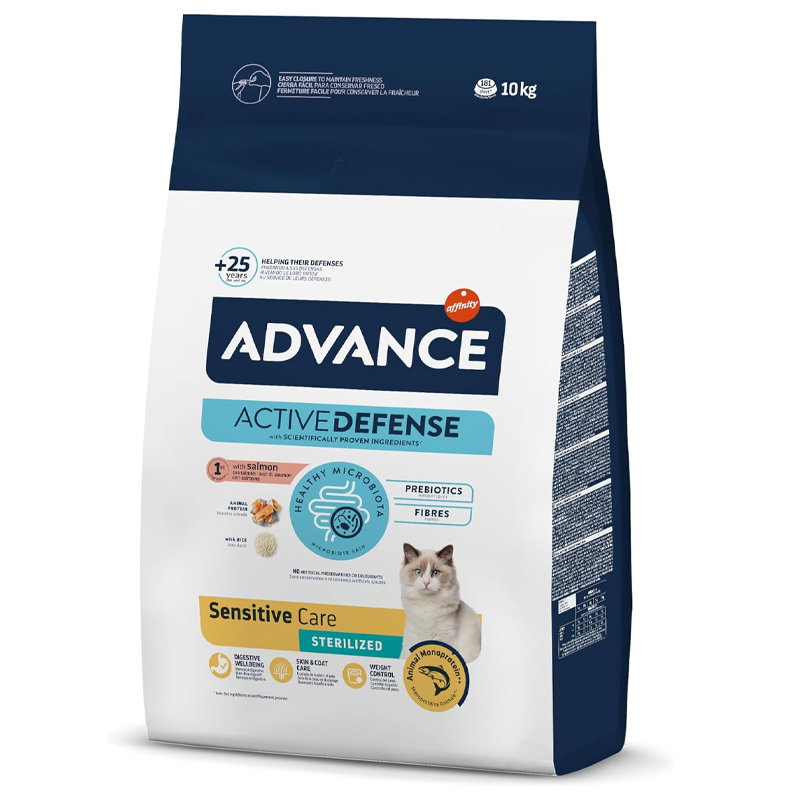 Advance kattenbrokken Sterilized Sensitive zalm voor gesteriliseerde katten