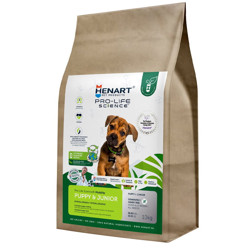 Henart Mealworm Insect Puppy / Junior With Hem Eggshell Membrane