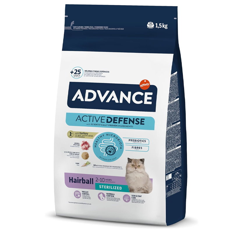 Advance kattenbrokken Sterilized Hairball voor gesteriliseerde katten