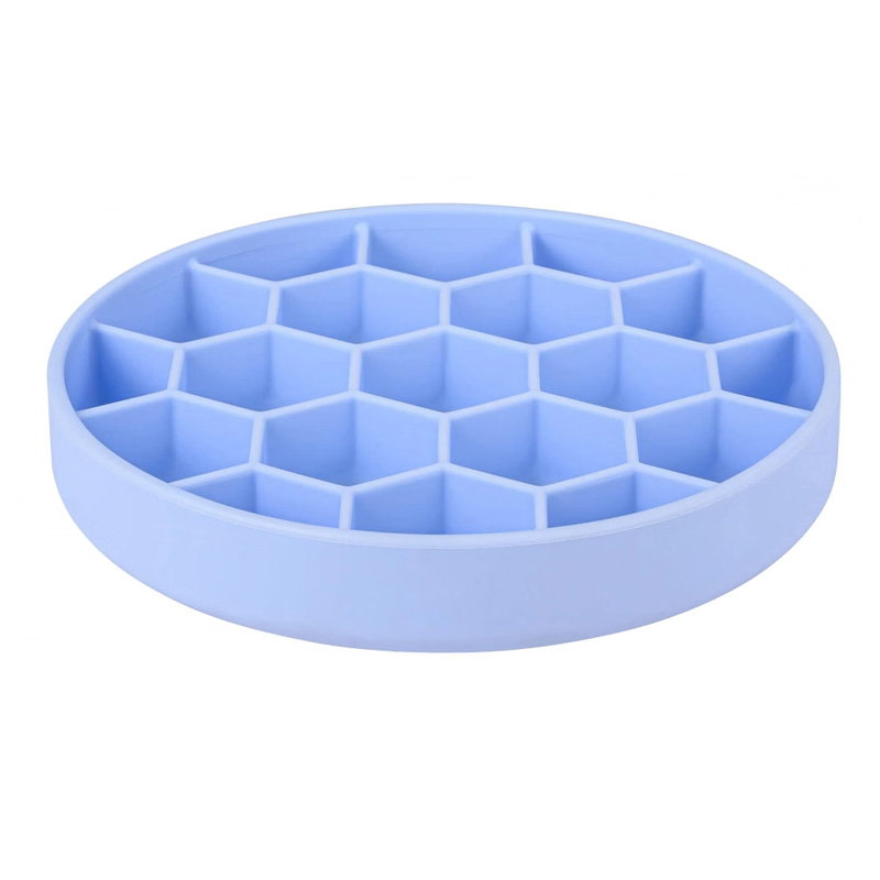 Zolux Voerbak Hond Slow Feed Met Zuignappen Silicone Blauw 21,5X21,5X4,5 Cm