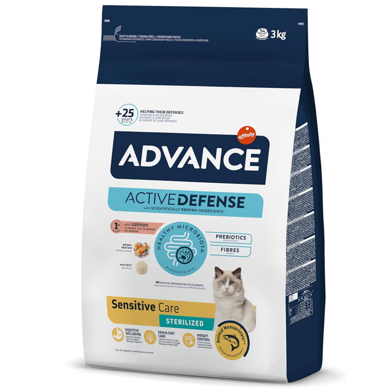 Advance kattenbrokken Sterilized Sensitive zalm voor gesteriliseerde katten