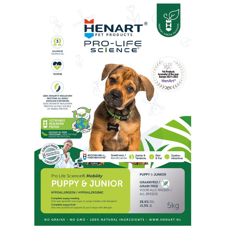 Henart Mealworm Insect Puppy / Junior With Hem Eggshell Membrane
