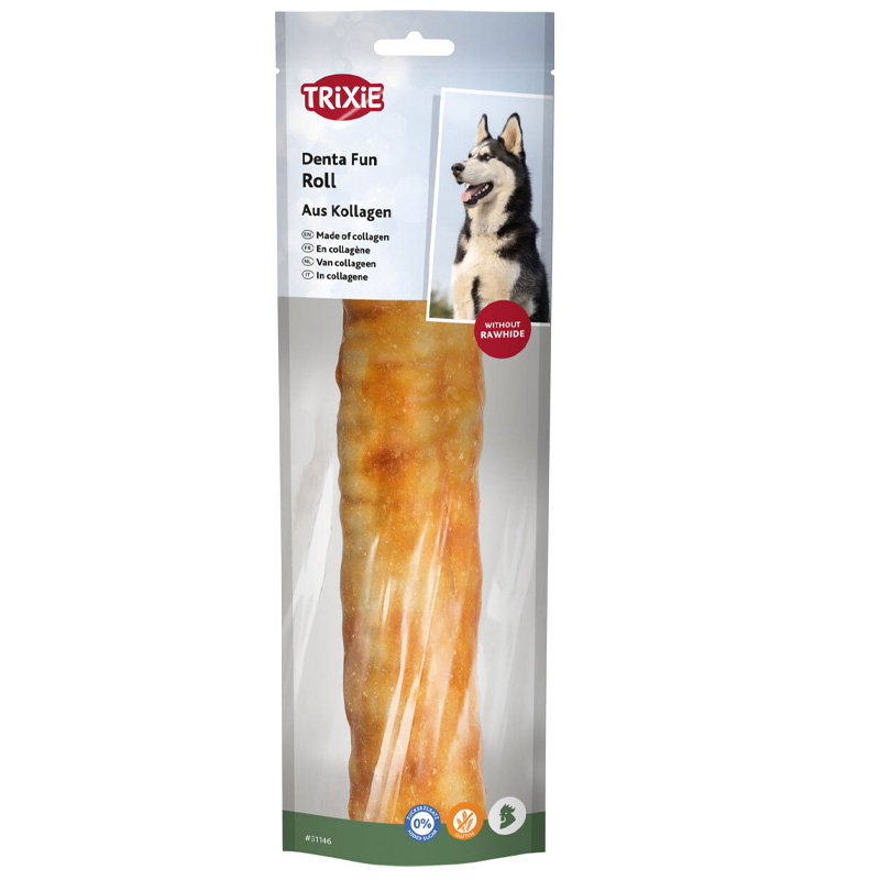 Trixie Denta Fun Roll Van Collageen Met Kip 165 Gr
