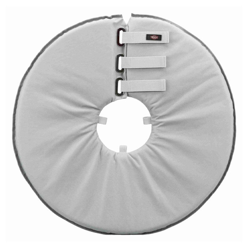Trixie schuimrubber beschermkraag voor hond, grijs, maat XL