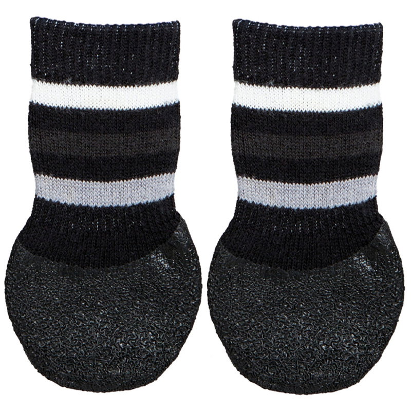 Trixie Hondensokken Anti-Slip Met Rubberlaag Rondom Zwart Xl 2 St
