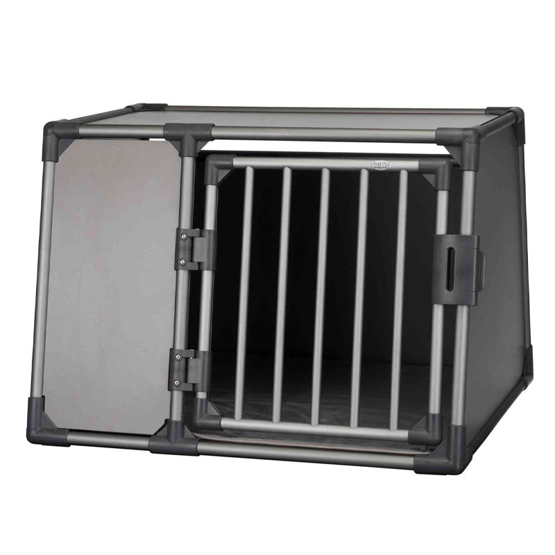Trixie aluminium vervoersbox grafiet voor hond, maat M-L