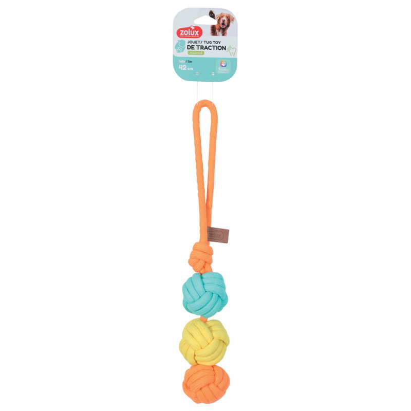 Zolux Flostouw Twist Met 3 Touwballen Meerkleurig 43X7X7 Cm - Afbeelding 2
