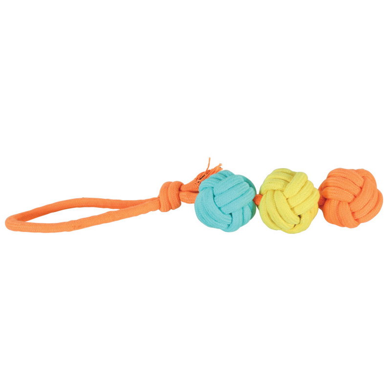Zolux Flostouw Twist Met 3 Touwballen Meerkleurig 43X7X7 Cm