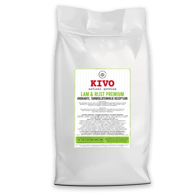 Kivo geëxtrudeerd Lam & Rijst Premium 15kg