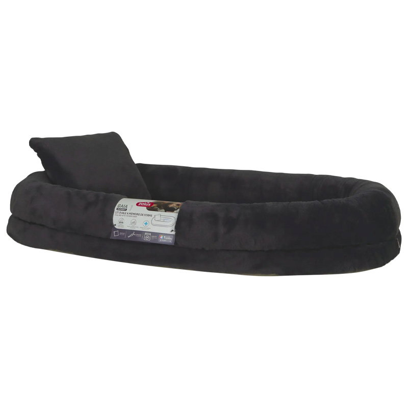 Zolux Expert Hondenmand Gaia Met Kussentje Ovaal Grijs 110X60,5X17 Cm