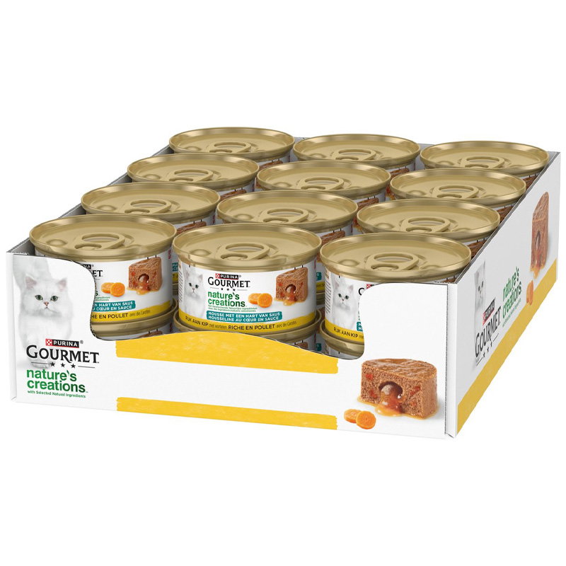 Gourmet Natures Creations Hart Van Saus Kip 24X85 Gr - Afbeelding 2