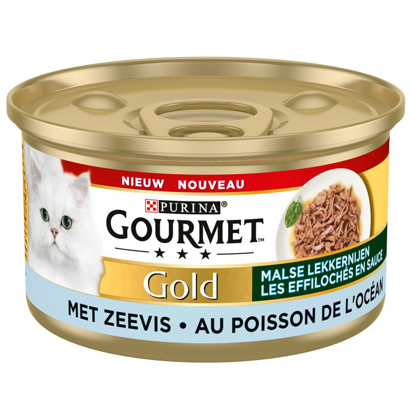 Gourmet Gold Malse Lekkernijen Zeevis 24X85 Gr