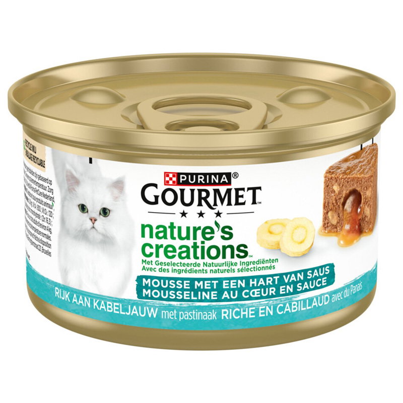 Gourmet Natures Creations Hart Van Saus Kabeljauw 24X85 Gr