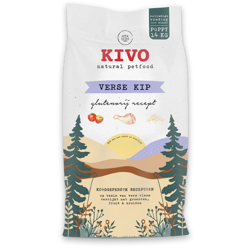 Kivo persbrok KIP-PUPPY glutenvrij 14kg