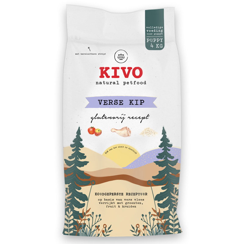 Kivo persbrok KIP-PUPPY glutenvrij 4kg