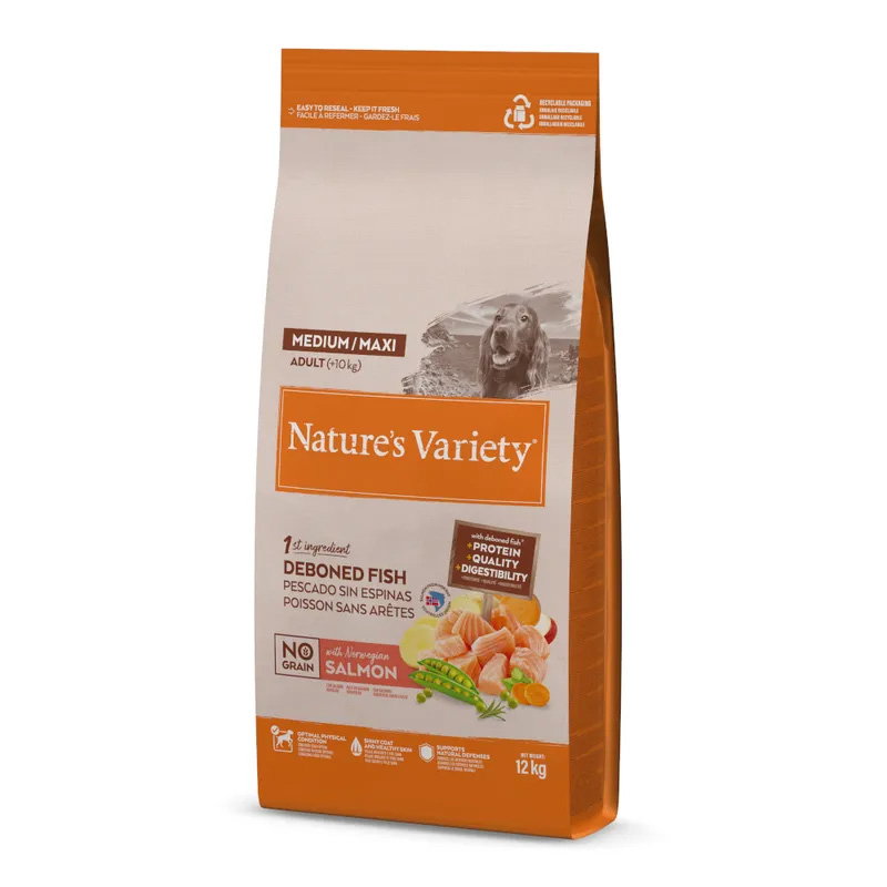 Natures Variety Original Adult Medium / Maxi Salmon No Grain 12 Kg