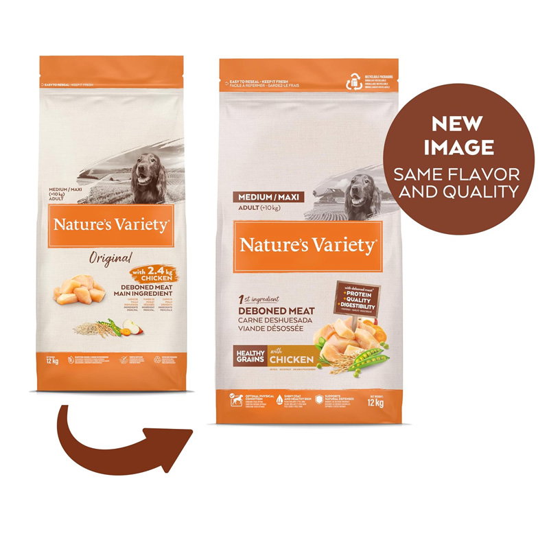 Natures Variety Original Adult Medium / Maxi Chicken 12 Kg - Afbeelding 2