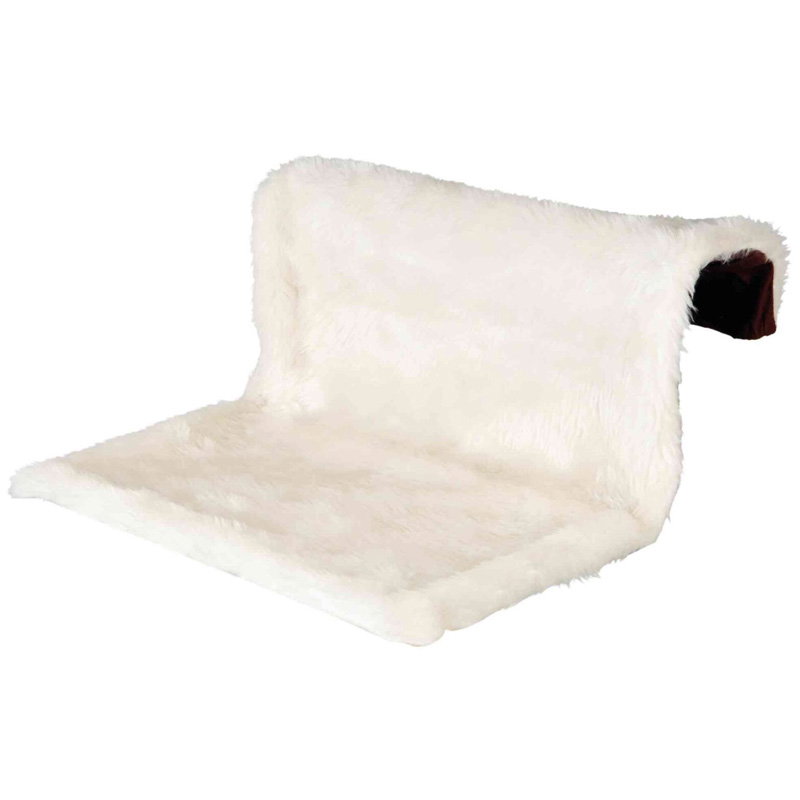 Trixie Radiatorhangmat Pluche / Velours Creme / Bruin 45X26X31 Cm - Afbeelding 2