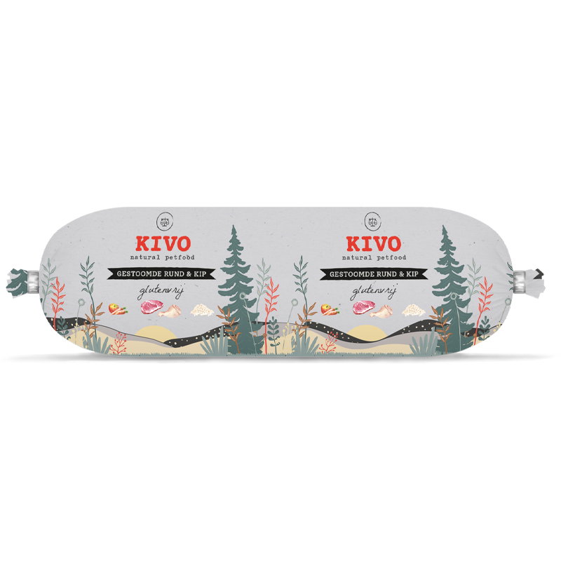 Kivo houdbare worst RUND & KIP 12 x 600gr