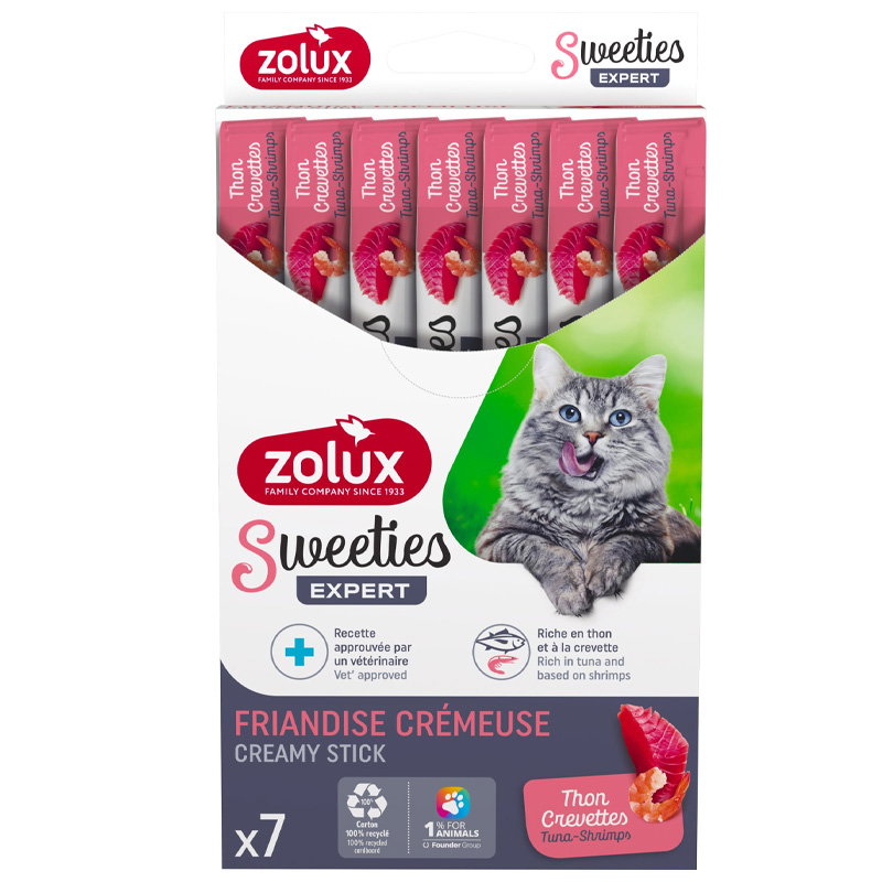 Zolux Sweeties Expert Creamy Stick Tonijn / Garnaal 7X14 Gr