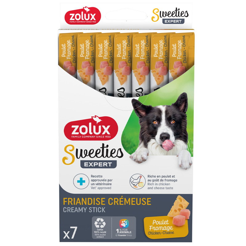 Zolux Sweeties Expert Creamy Sticks Kip / Kaas 7X14 Gr