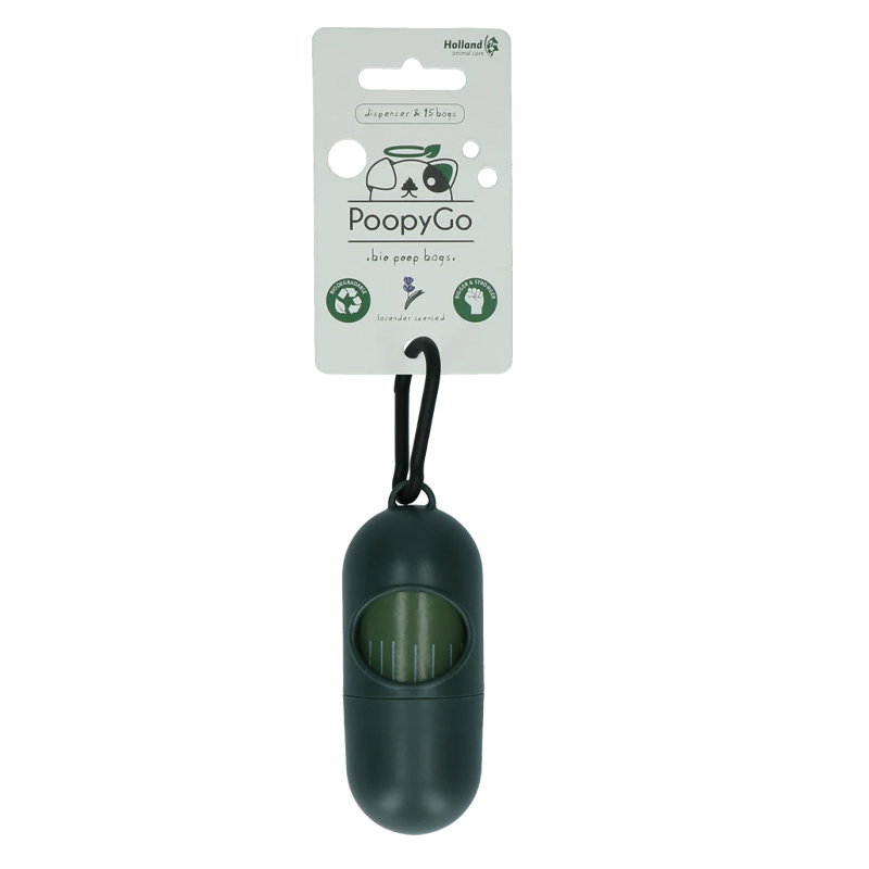 PoopyGo dispenser incl. 15 zakjes lavendelgeur