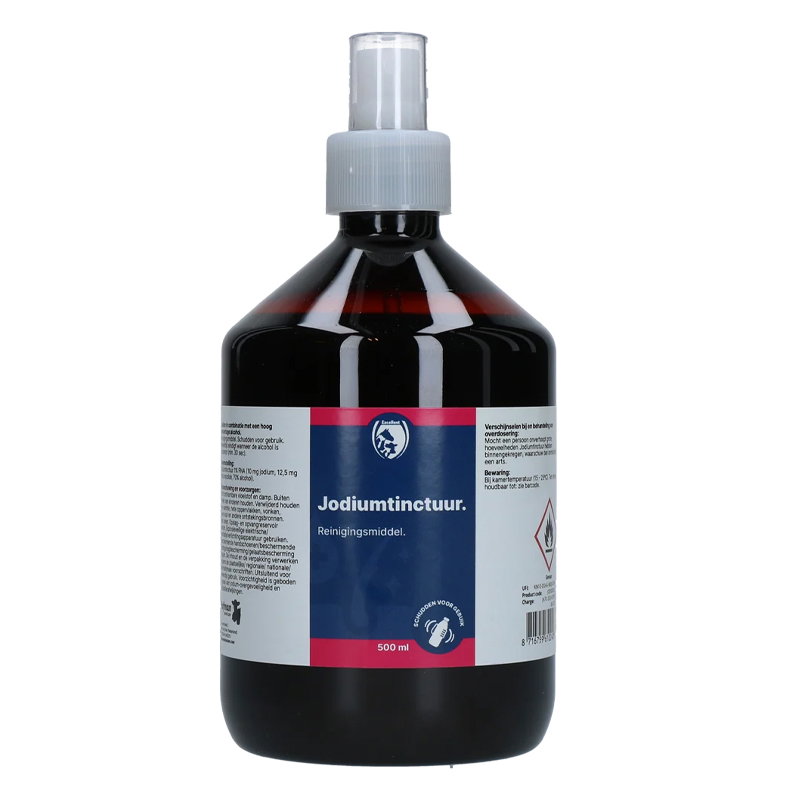 Jodiumtinctuur 1% (10 mg per ml) & 70% Alcohol 500ml