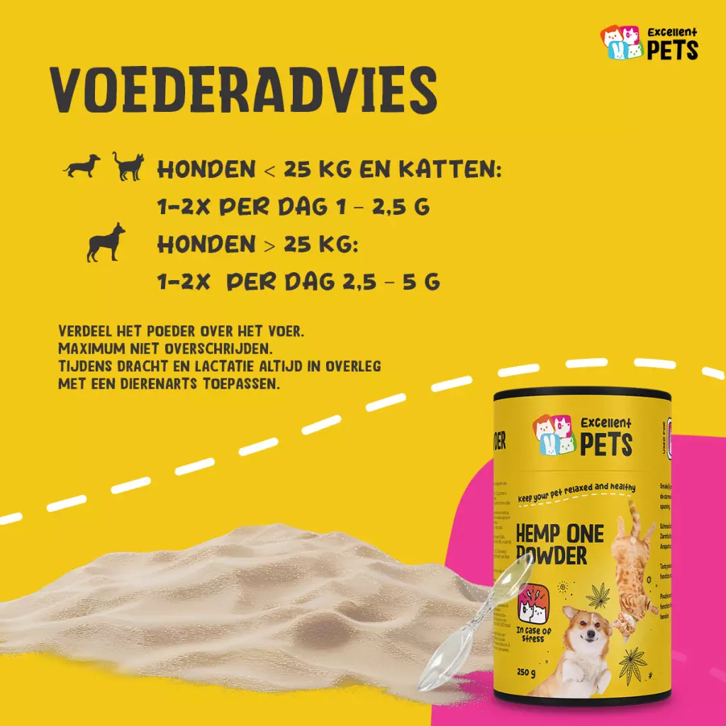Excellent Pets Hemp One Powder 250gr - Afbeelding 2