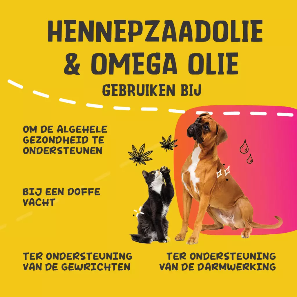 Excellent Pets HempOne + Omega Oil 100ml - Afbeelding 2