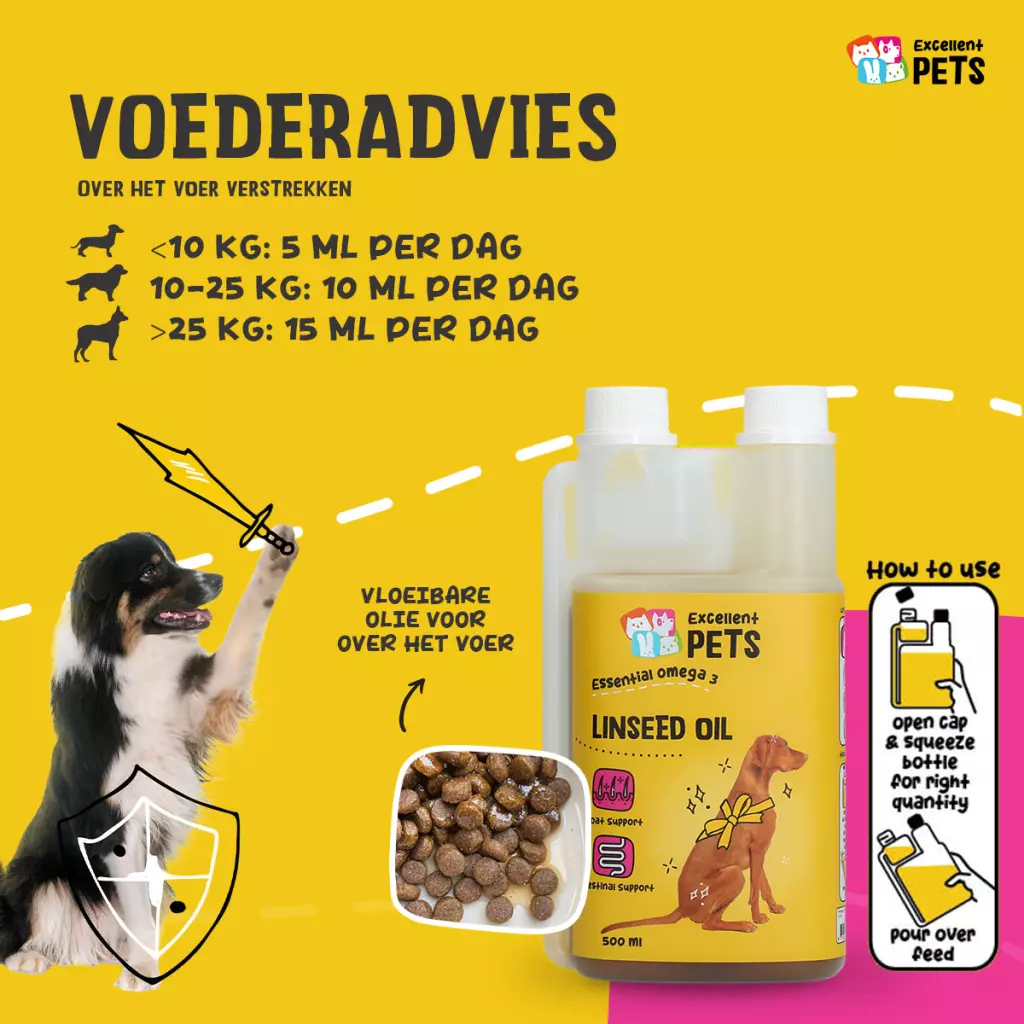 Excellent Pets Linseed Oil 500 ml - Afbeelding 6