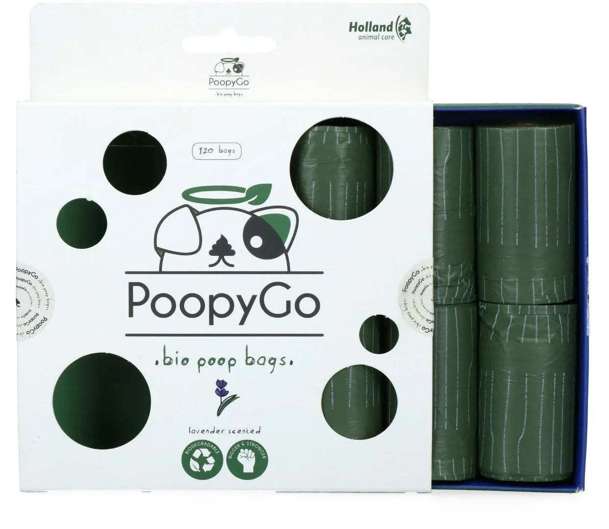 PoopyGo Eco friendly 120 st. (8x15 zakjes) Lavendelgeur - Afbeelding 2