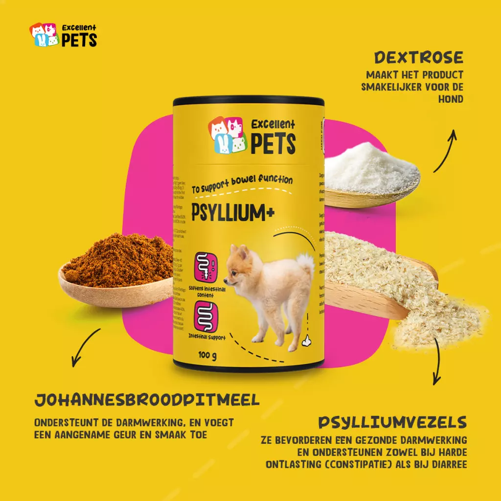 Excellent Pets Dog Psyllium+ 100 g - Afbeelding 5