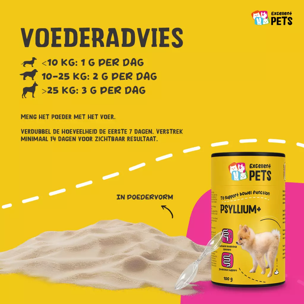 Excellent Pets Dog Psyllium+ 100 g - Afbeelding 6