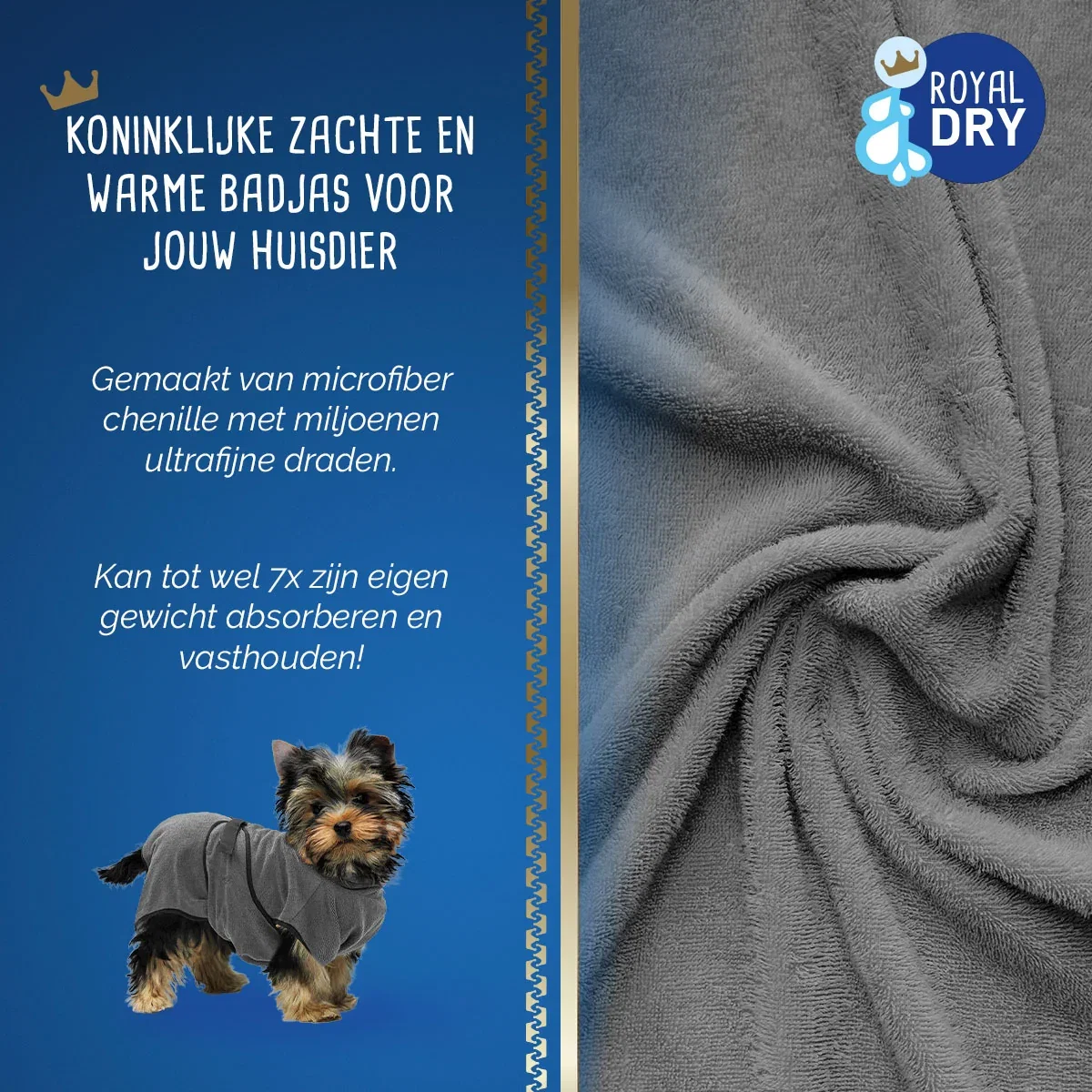 Royal Dry Badjas Voor Honden XS - Afbeelding 2