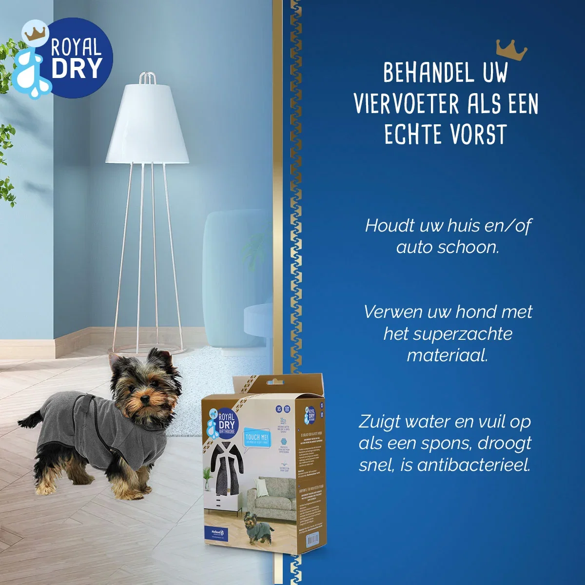Royal Dry Badjas Voor Honden XS - Afbeelding 3