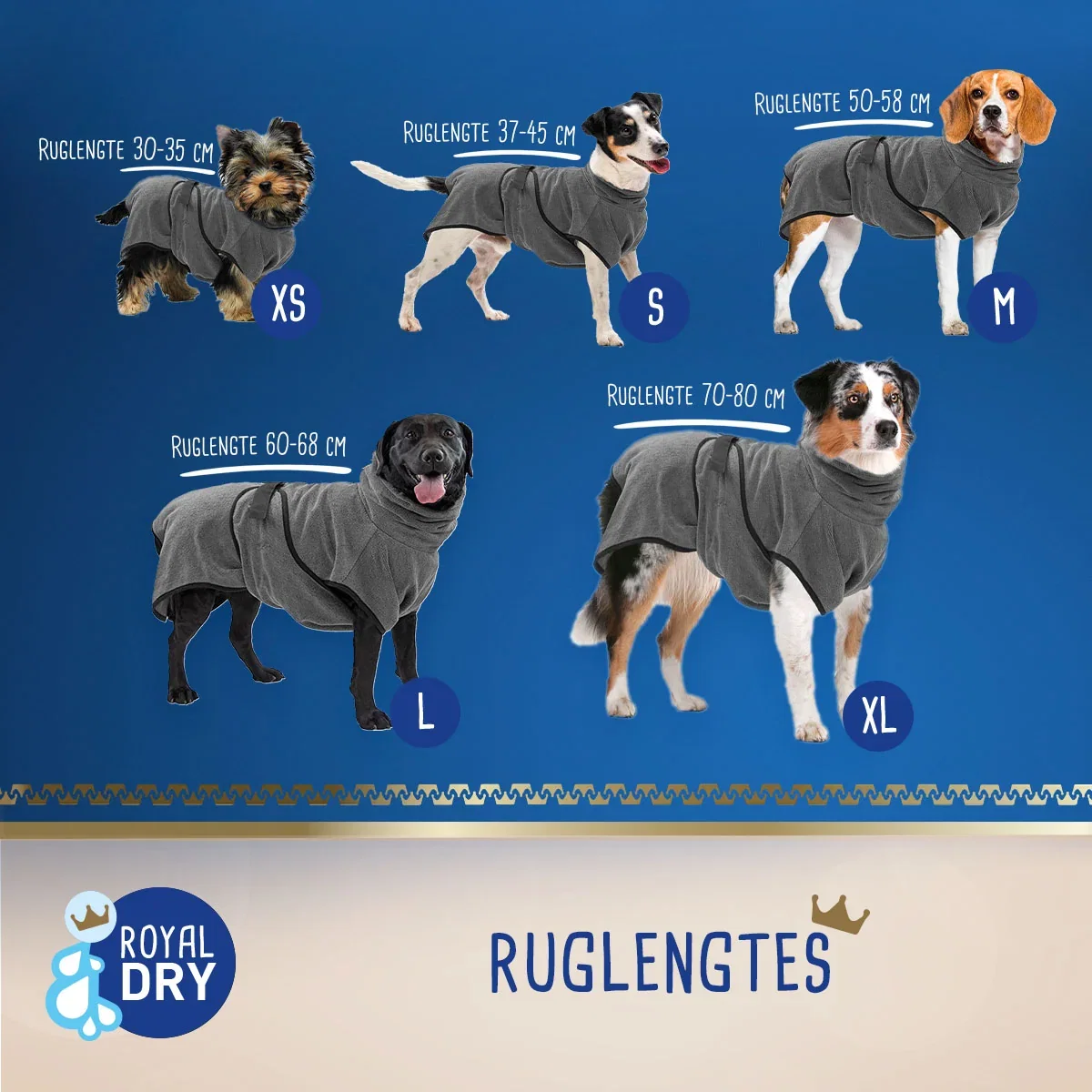 Royal Dry Badjas Voor Honden XS - Afbeelding 5