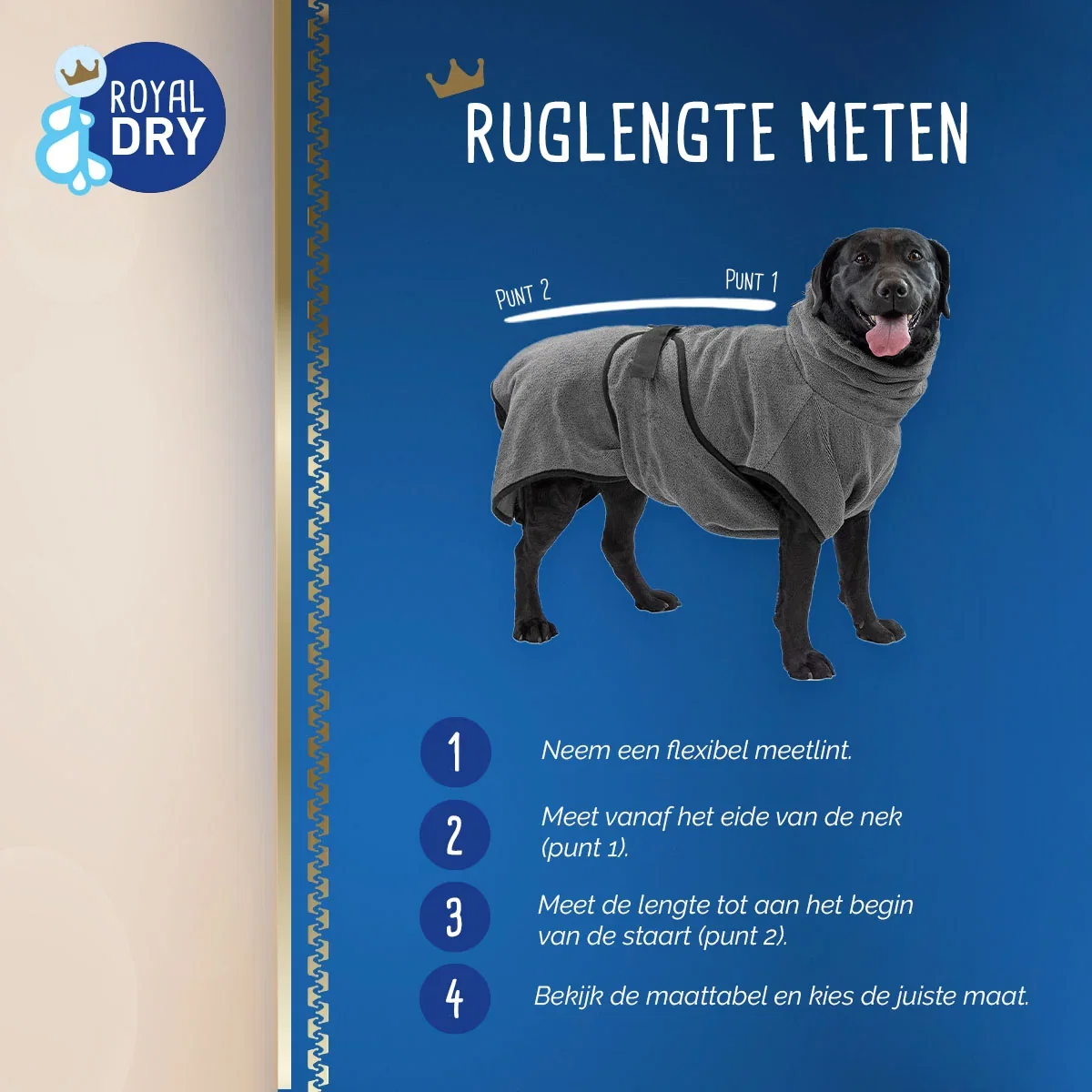 Royal Dry Badjas Voor Honden L - Afbeelding 7