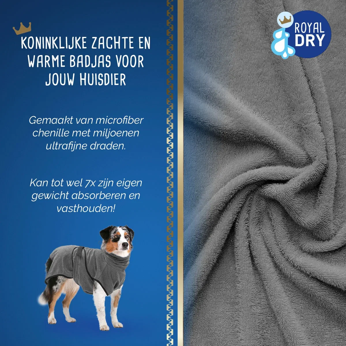 Royal Dry Badjas Voor Honden XL - Afbeelding 2