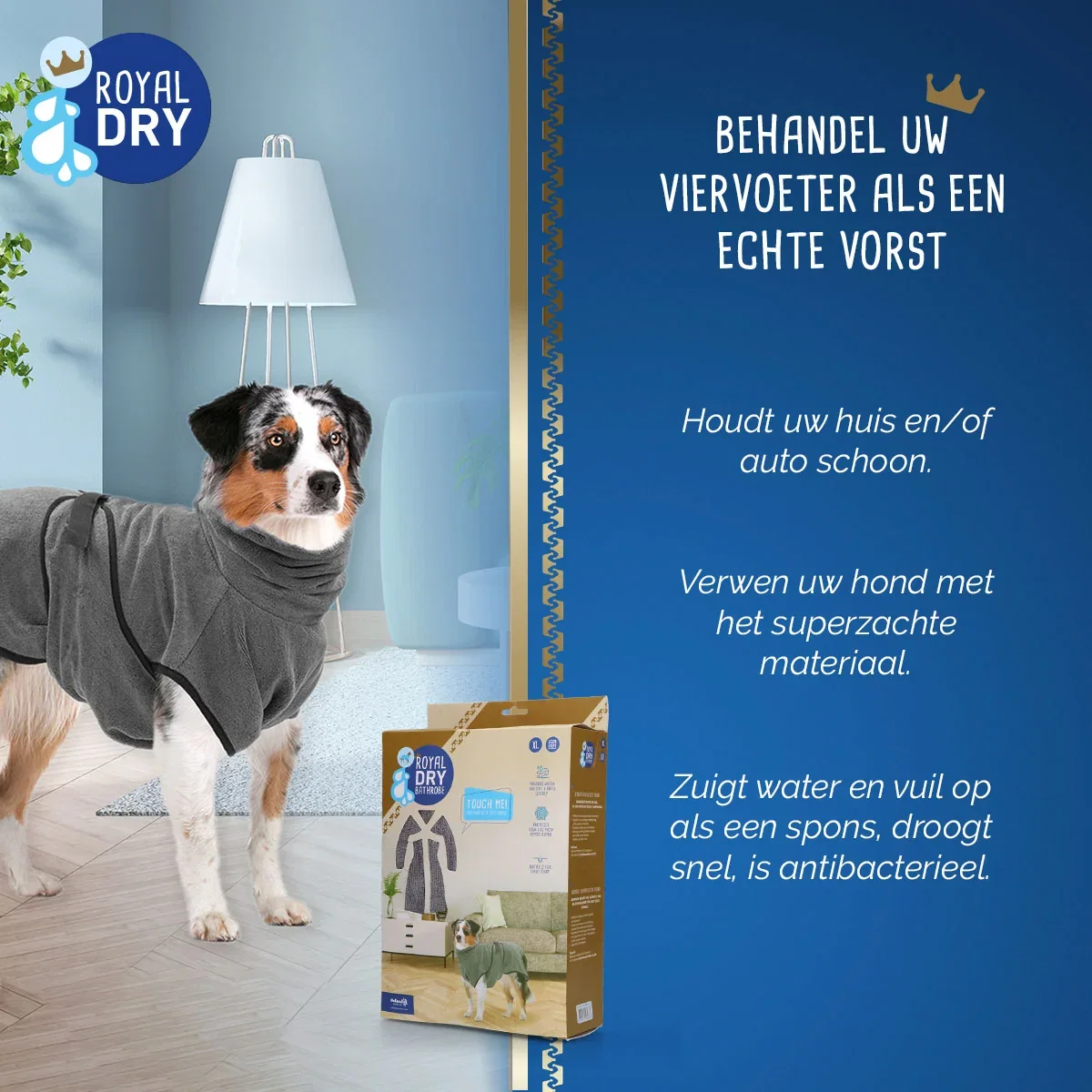 Royal Dry Badjas Voor Honden XL - Afbeelding 4